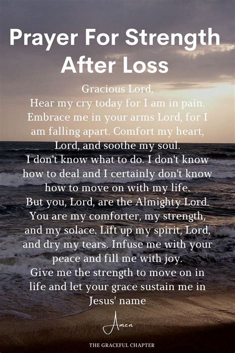 prayers for strength in loss